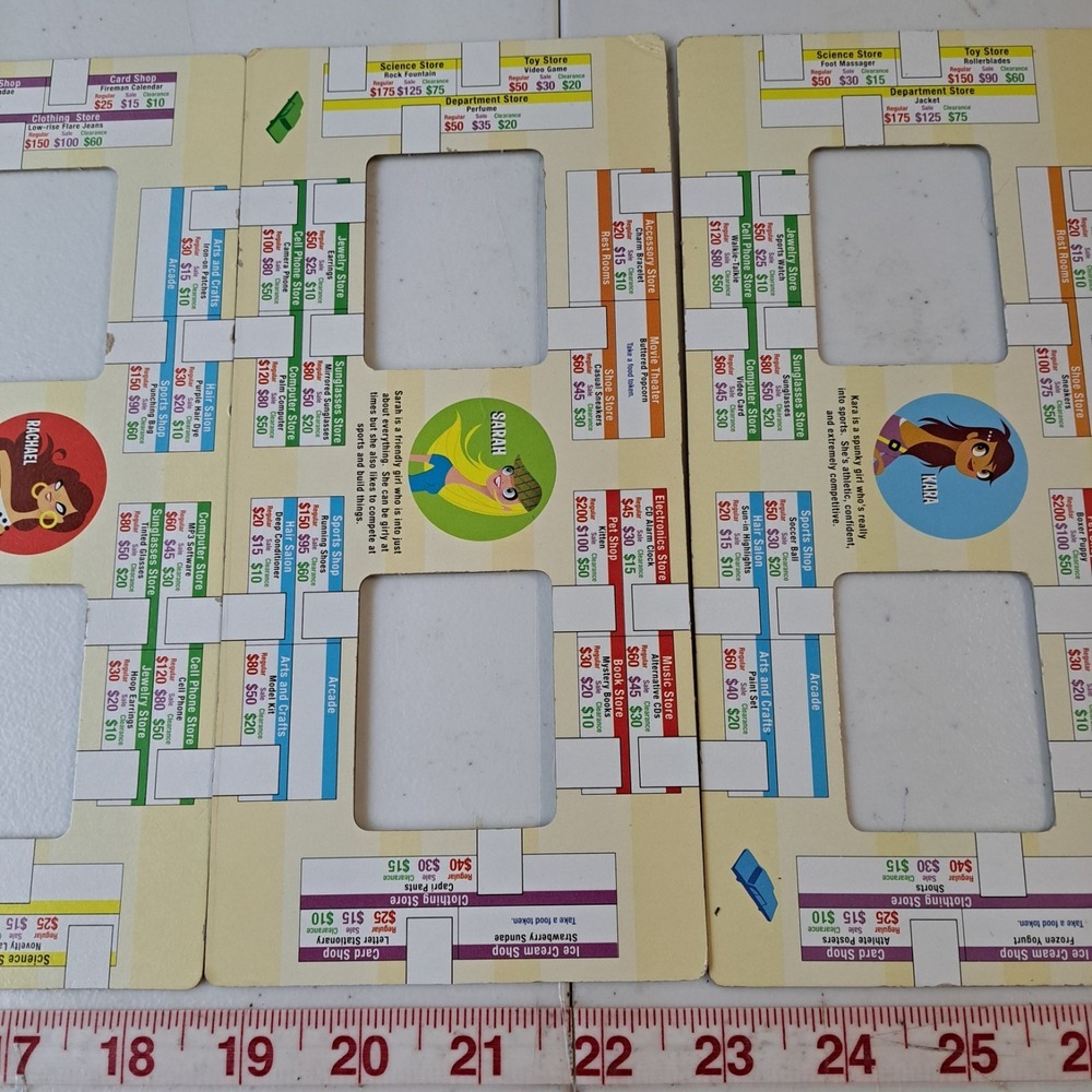 (4) Milton Bradley 2005 MALL MADNESS Board Game REPLACEMENT PURCHASE CARDS - Picture 8 of 10